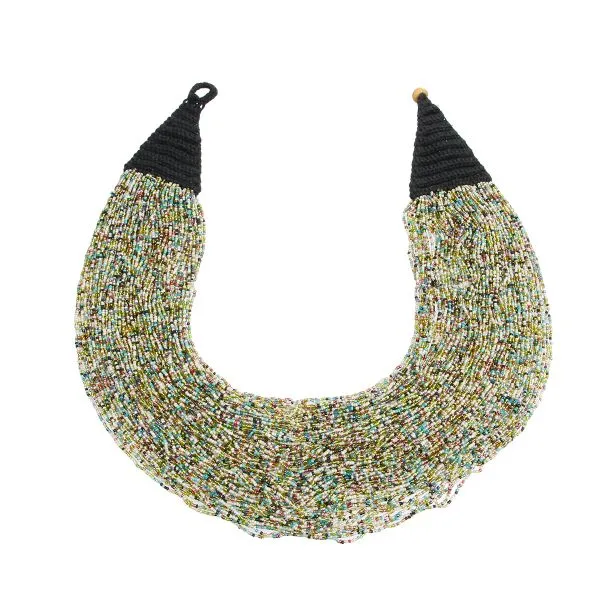 100 Strand Green Beaded Necklace