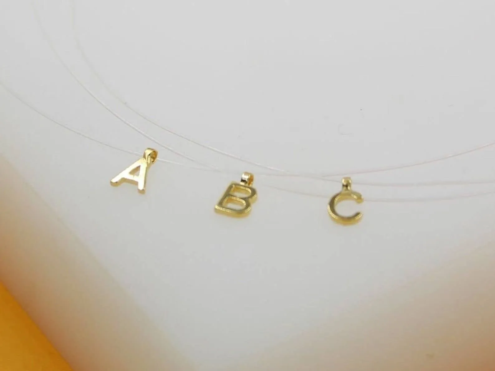 18K Gold Filled Initial Letter Choker P