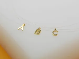 18K Gold Filled Initial Letter Choker P