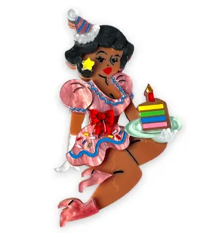Birthday Belle Brooch by Lipstick & Chrome x Club Eggie - SABLE