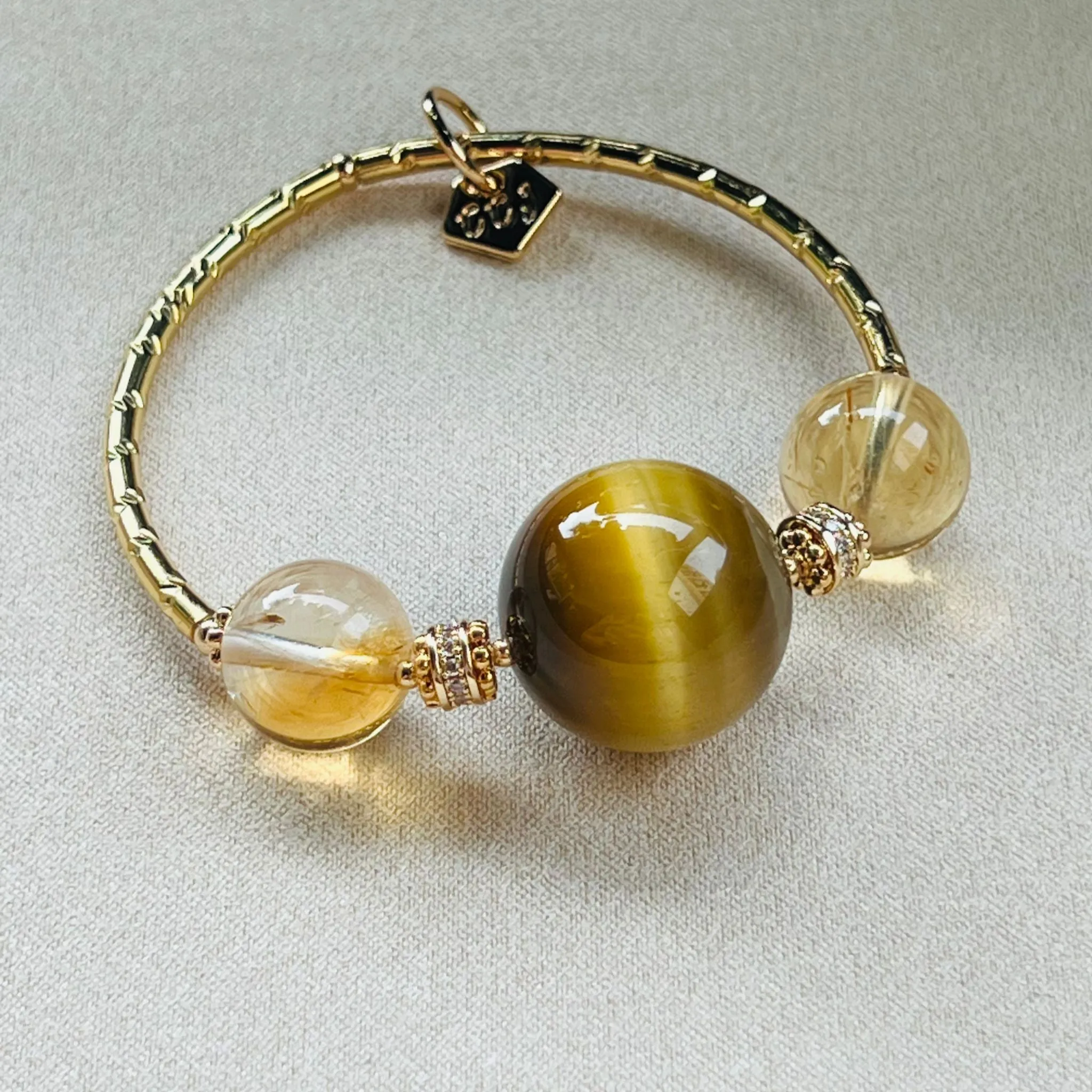 Charmed Citrine & Honey Tigereye Diadem Bracelet