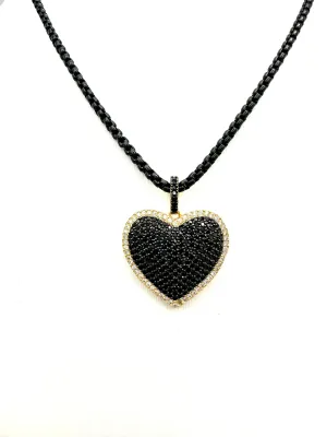 CZ Heart & Enamel Necklace