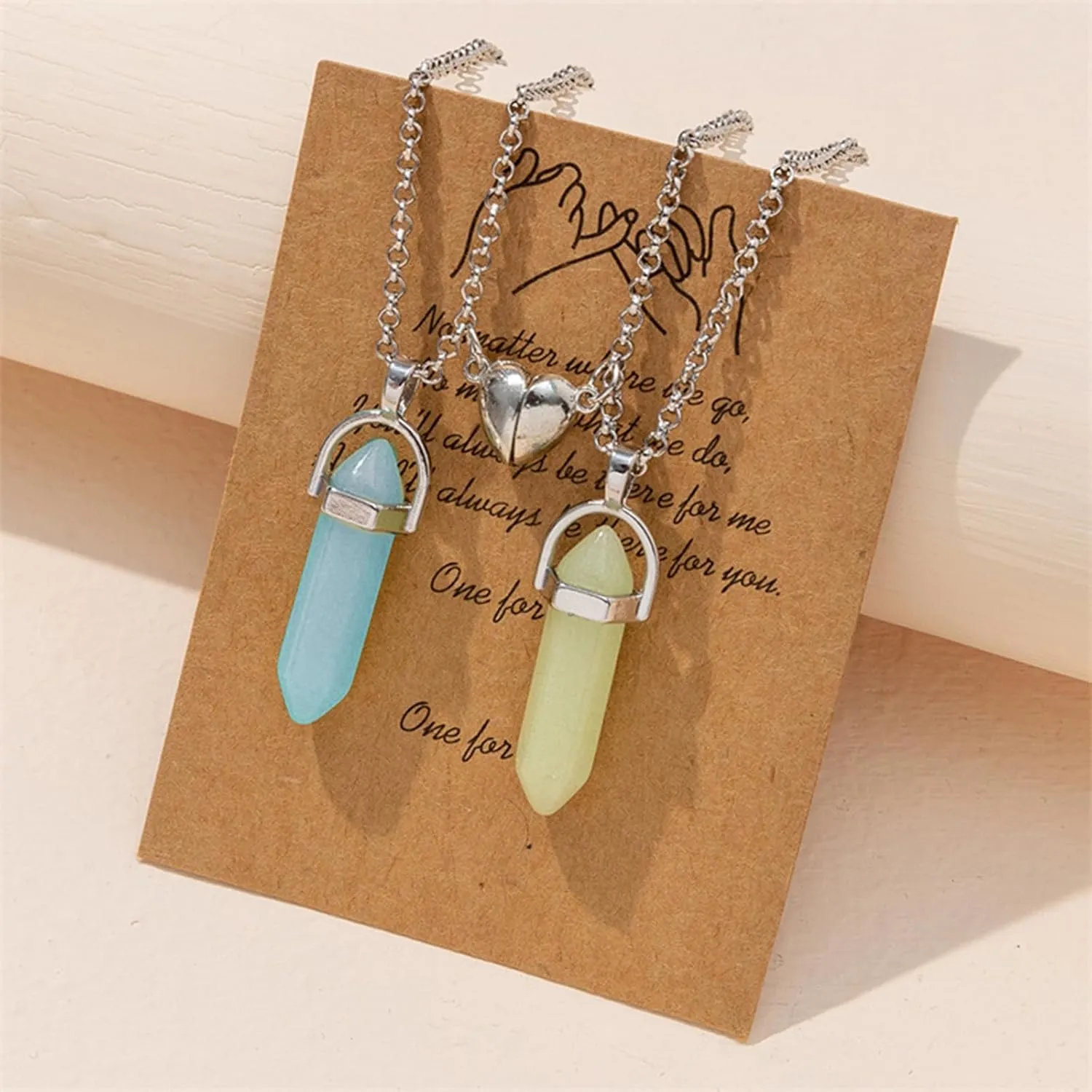 Dcfywl731 Friendship Necklace for 2/3 BFF Necklace for 2 Best Friend Necklace Crystal Butterfly Heart Pendant Necklaces Friendship Sister Birthday Gifts for Women