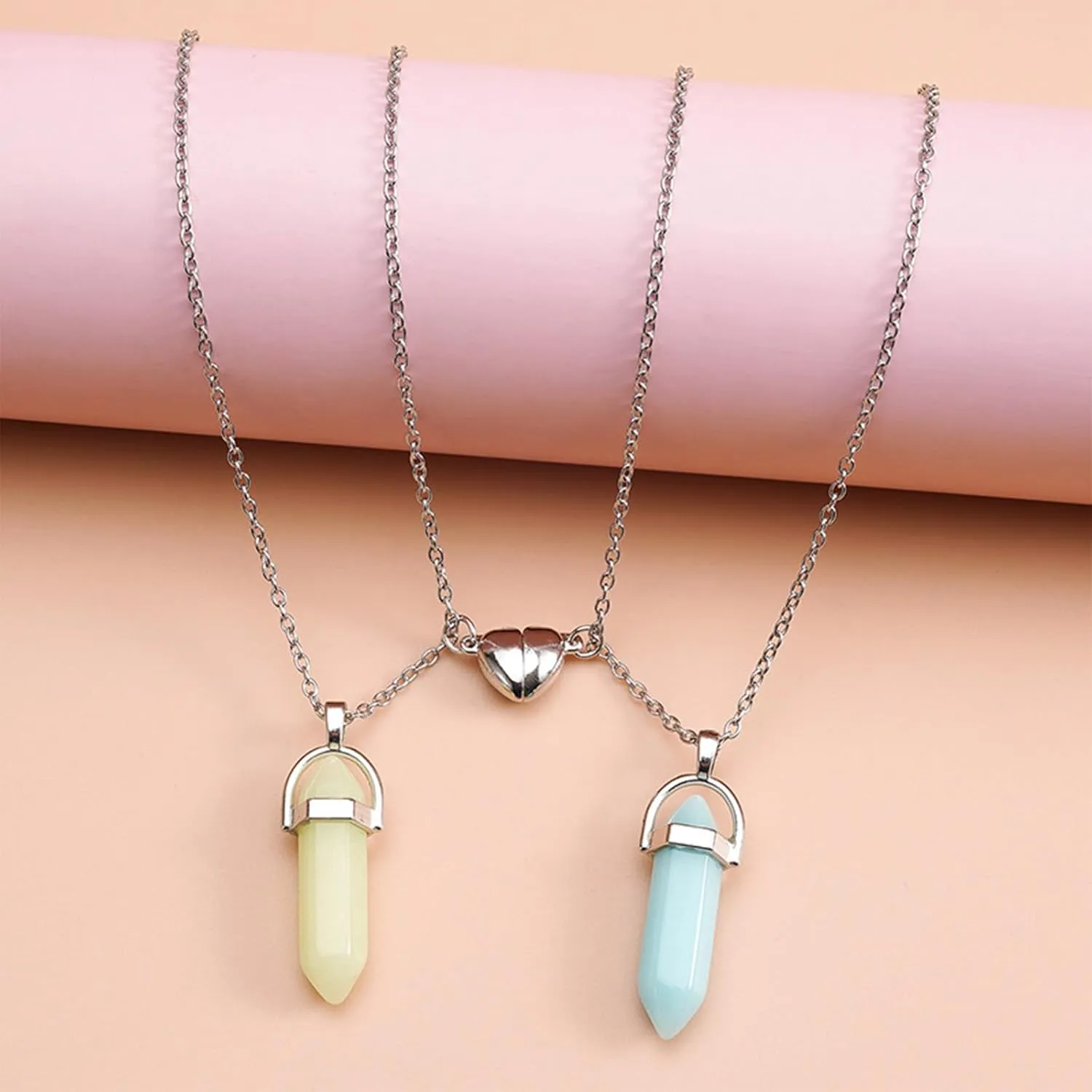 Dcfywl731 Friendship Necklace for 2/3 BFF Necklace for 2 Best Friend Necklace Crystal Butterfly Heart Pendant Necklaces Friendship Sister Birthday Gifts for Women
