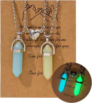 Dcfywl731 Friendship Necklace for 2/3 BFF Necklace for 2 Best Friend Necklace Crystal Butterfly Heart Pendant Necklaces Friendship Sister Birthday Gifts for Women