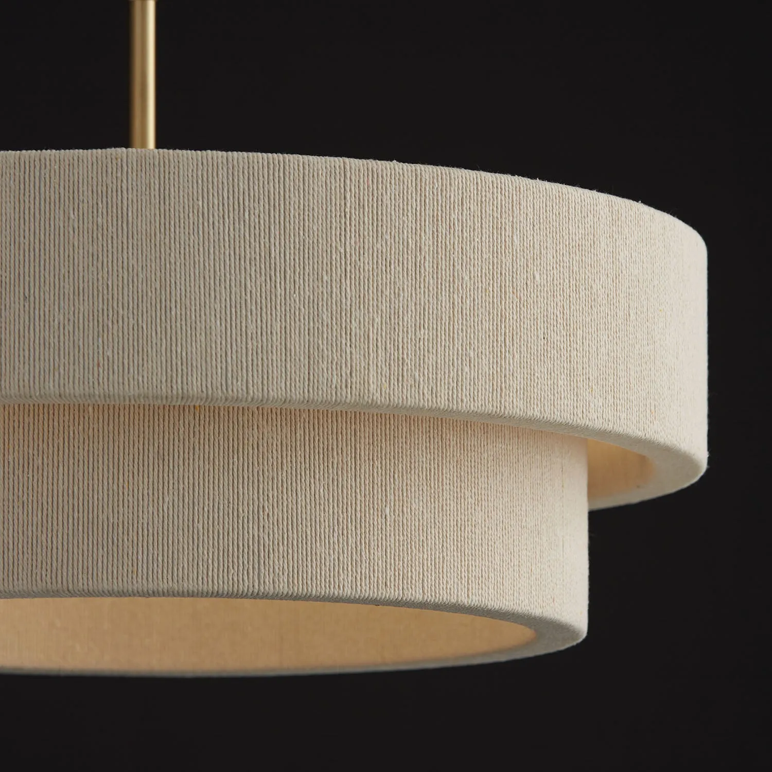 DELANEY 4-LIGHT DUAL MOUNT PENDANT, MATTE BRASS
