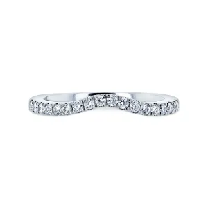 Diamond Wedding Band Curved 1/5 CTW 14k White Gold