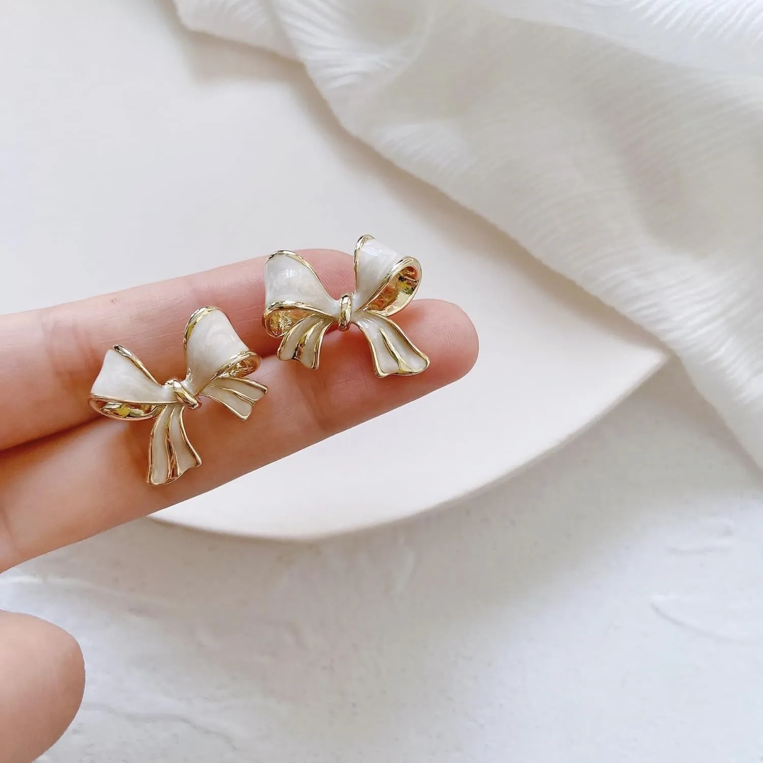 Gold Bow Earrings for Women Silver Bow Stud Earrings Ribbon Earrings Long Bow Dangle Earrings Silver Bow Jewelry Bow Earrings Gold Studs