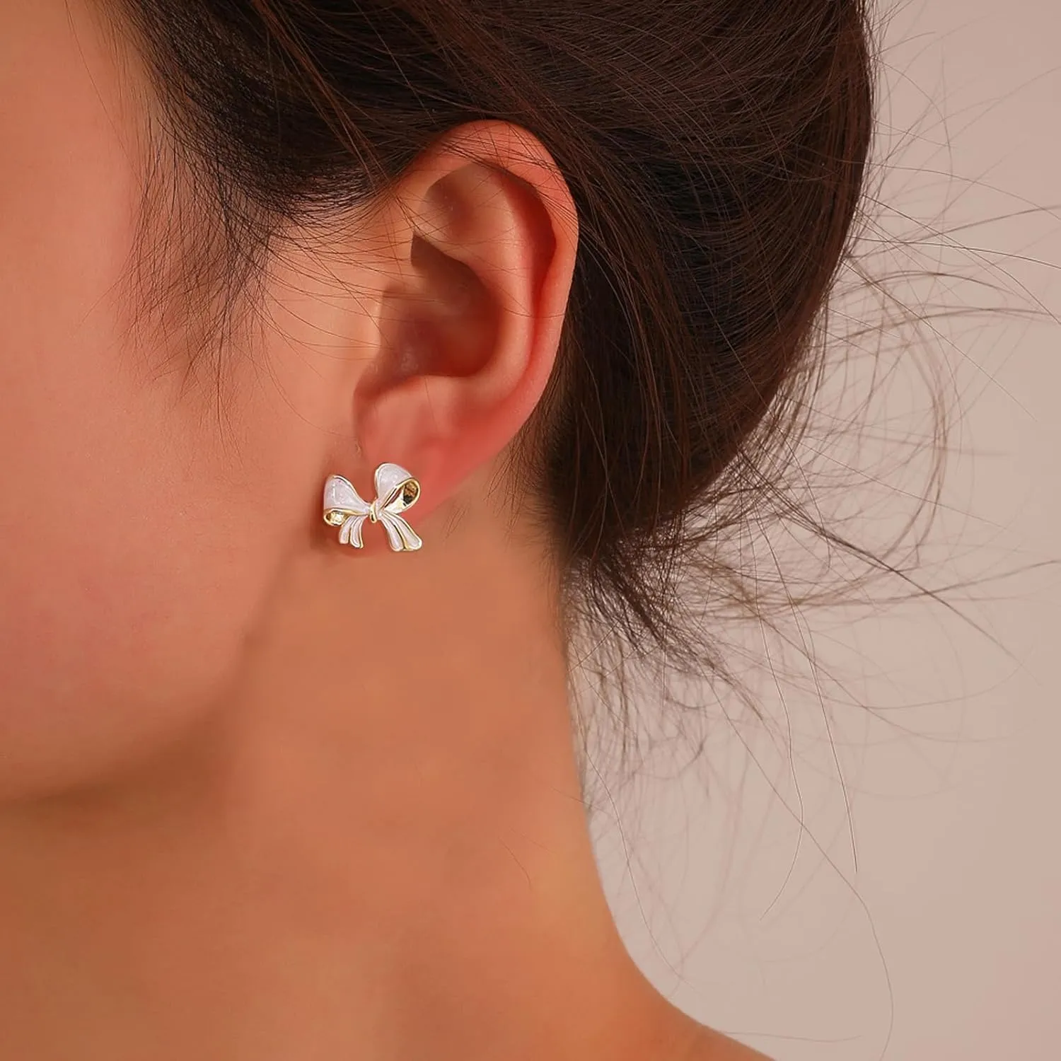 Gold Bow Earrings for Women Silver Bow Stud Earrings Ribbon Earrings Long Bow Dangle Earrings Silver Bow Jewelry Bow Earrings Gold Studs