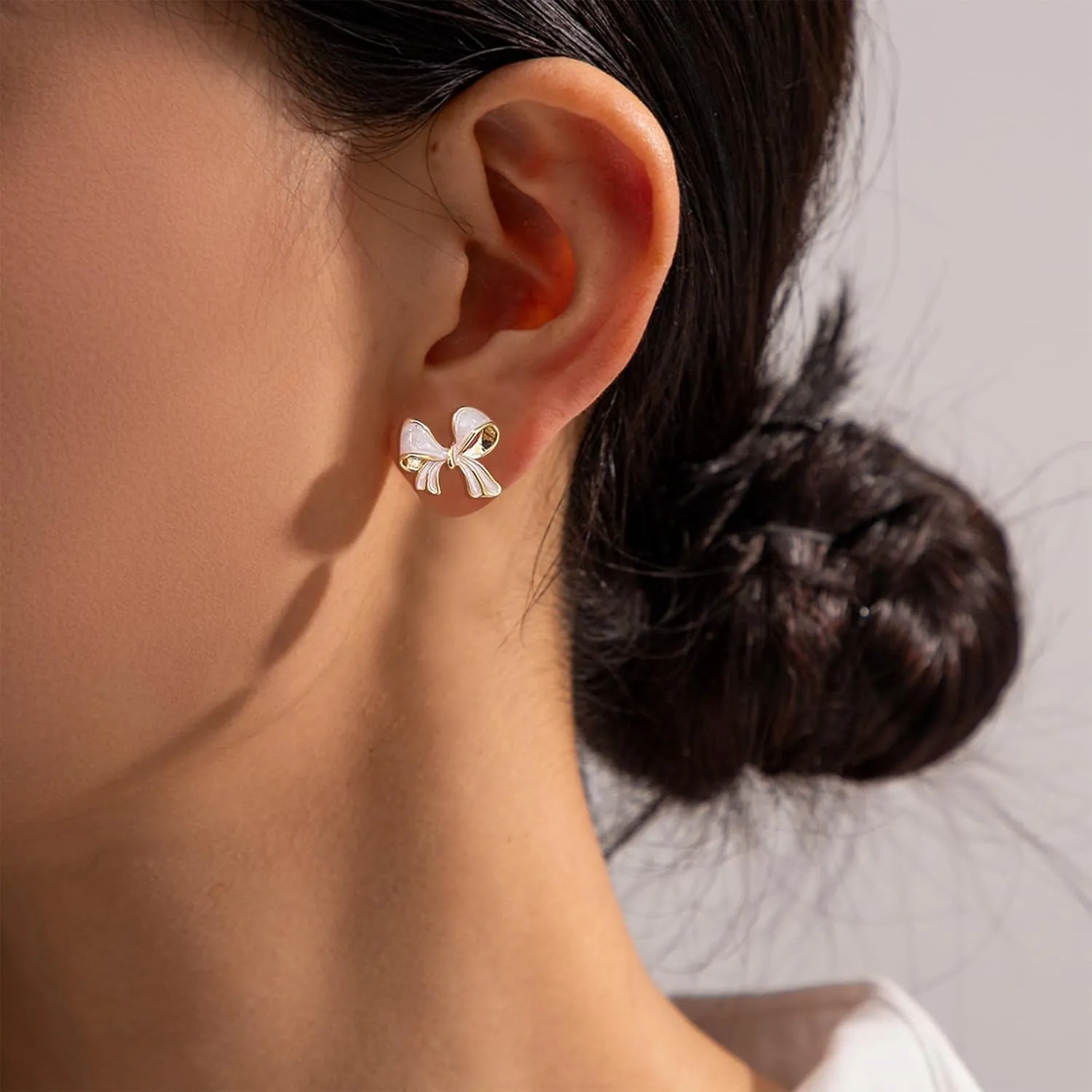 Gold Bow Earrings for Women Silver Bow Stud Earrings Ribbon Earrings Long Bow Dangle Earrings Silver Bow Jewelry Bow Earrings Gold Studs
