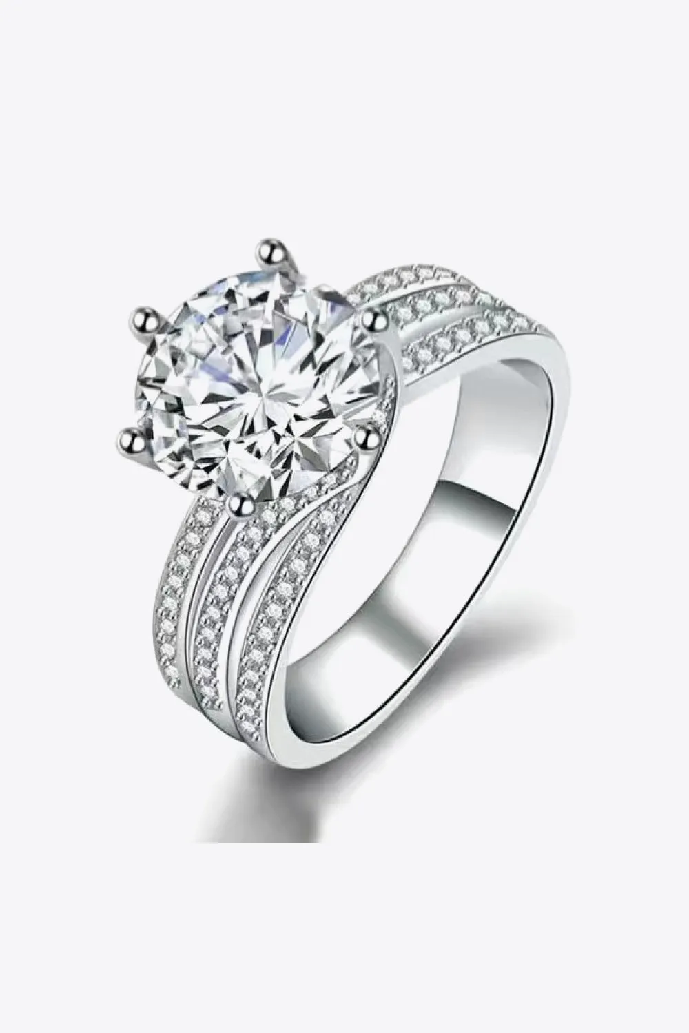 I Am Prosperous 3 Carat Moissanite Three-Layer Ring