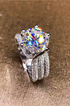 I Am Prosperous 3 Carat Moissanite Three-Layer Ring