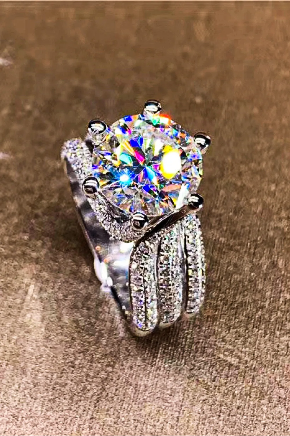 I Am Prosperous 3 Carat Moissanite Three-Layer Ring