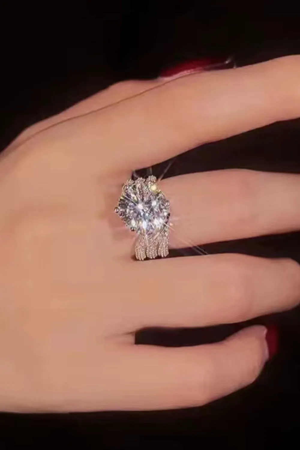 I Am Prosperous 3 Carat Moissanite Three-Layer Ring