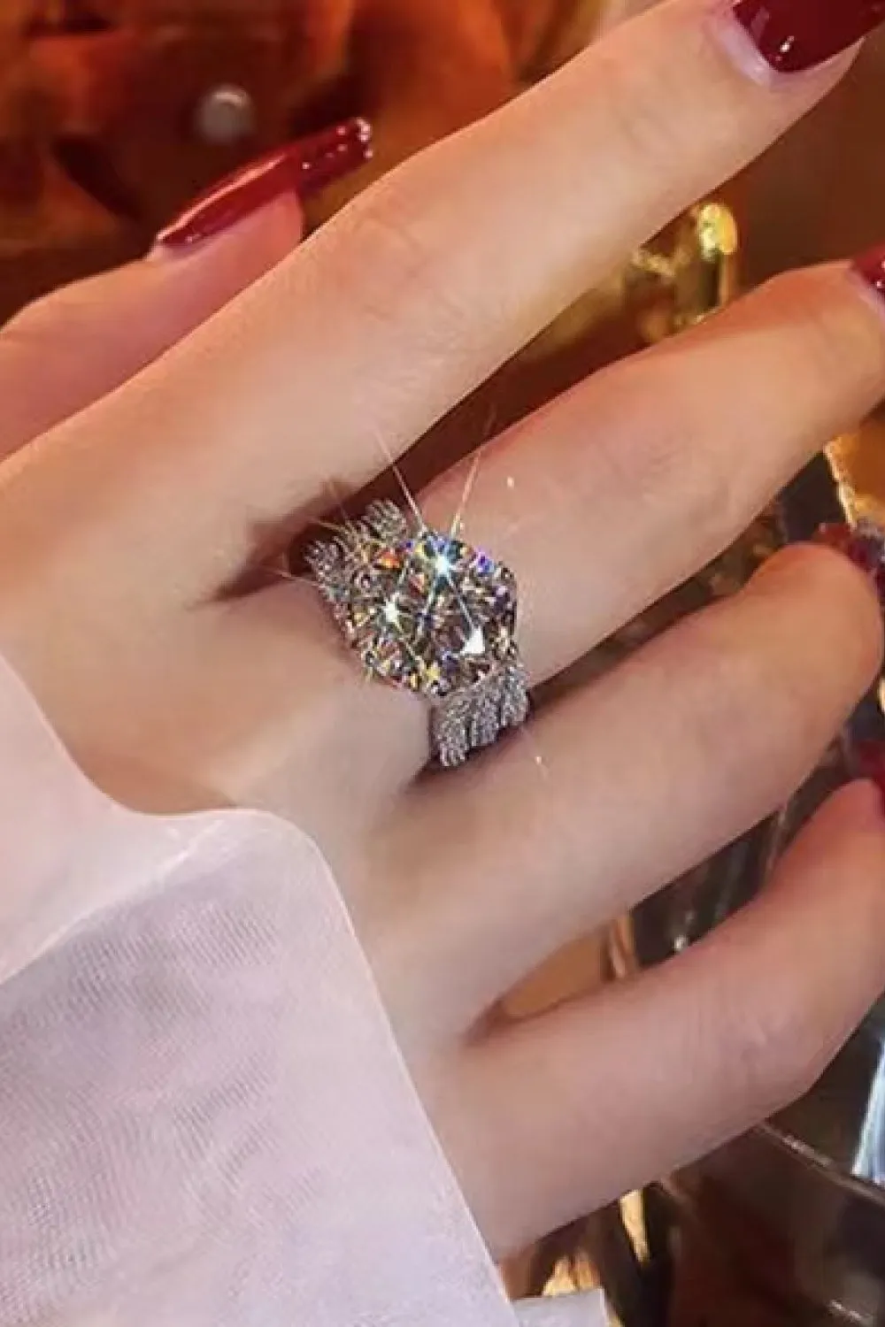 I Am Prosperous 3 Carat Moissanite Three-Layer Ring