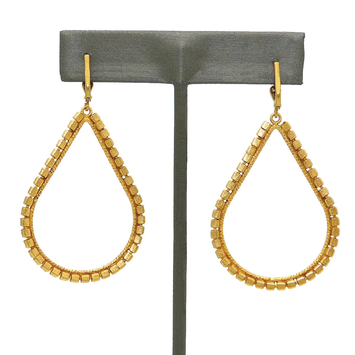 La Vie Parisienne Teardrop Gold Hoop Earrings Shade 9510G Catherine Popesco