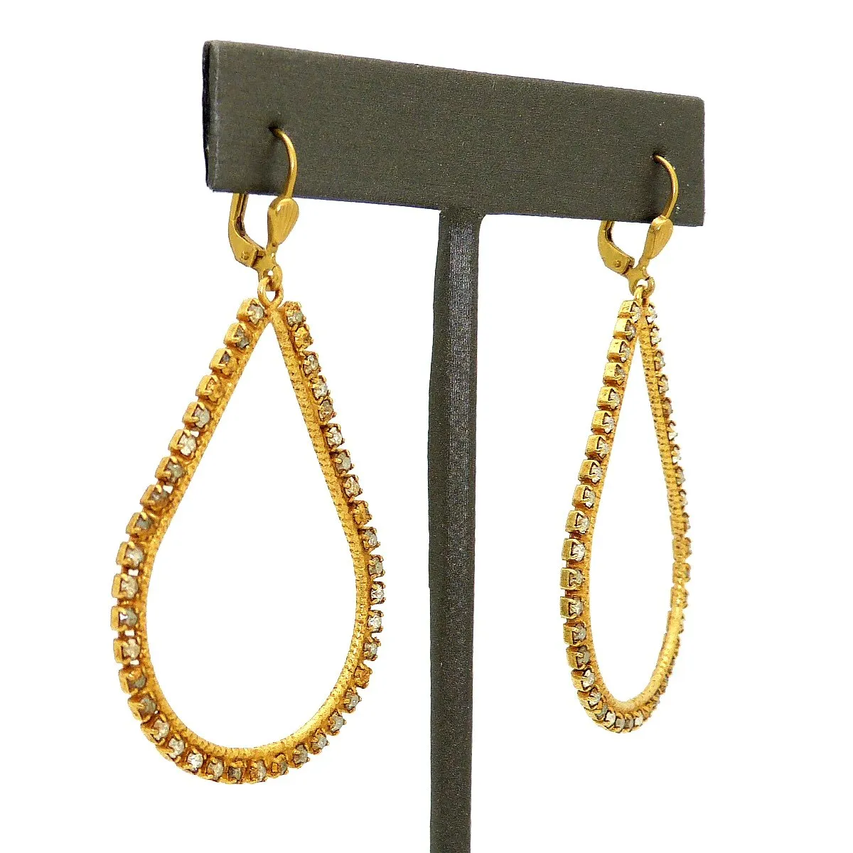 La Vie Parisienne Teardrop Gold Hoop Earrings Shade 9510G Catherine Popesco