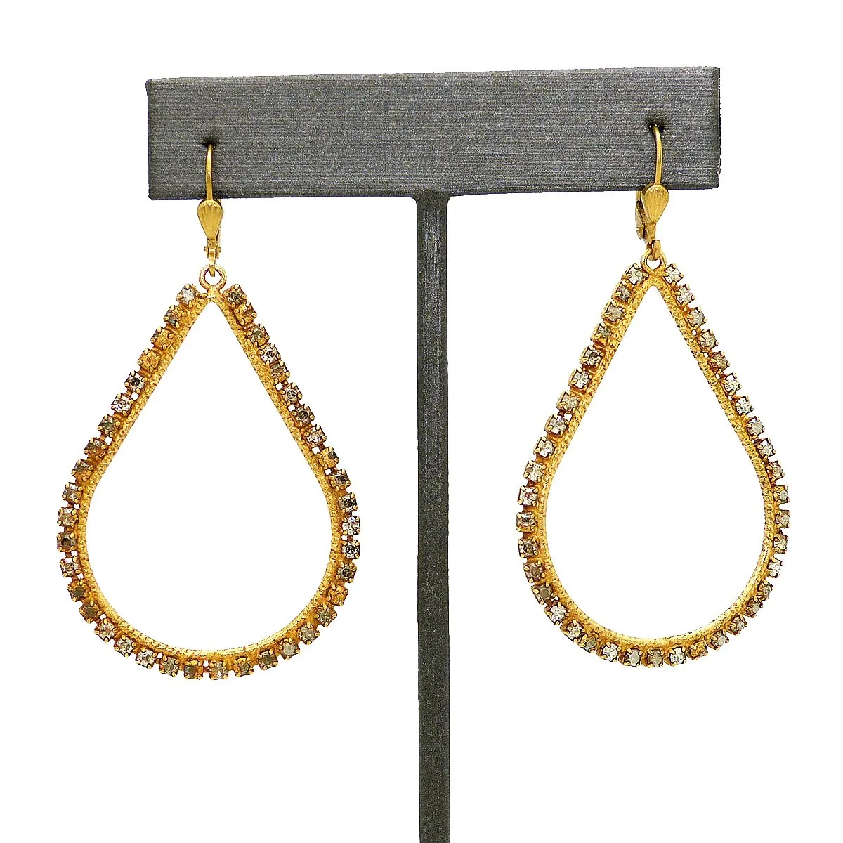 La Vie Parisienne Teardrop Gold Hoop Earrings Shade 9510G Catherine Popesco