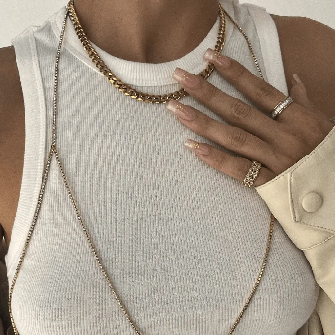 Liam Cuban Chain Necklace Gold