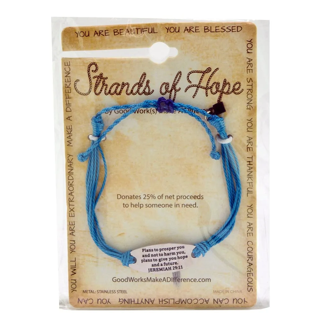 Masters Silver Strand Christian Inspirational Bracelets Rope