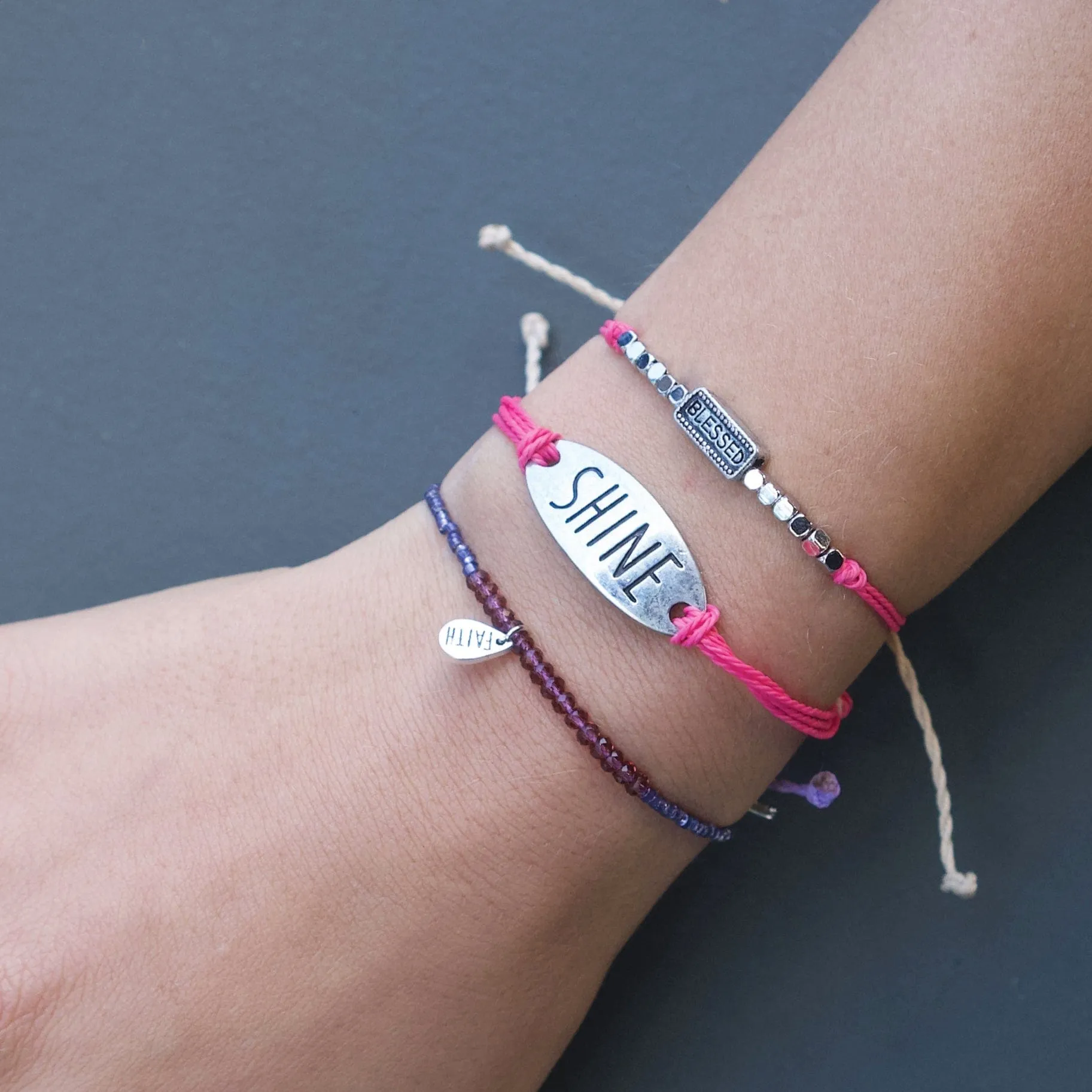 Masters Silver Strand Christian Inspirational Bracelets Rope