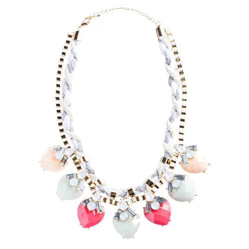 Modern Fashion Crystal Rhinestone Vibrant Heart Shape Necklace N75 MTA