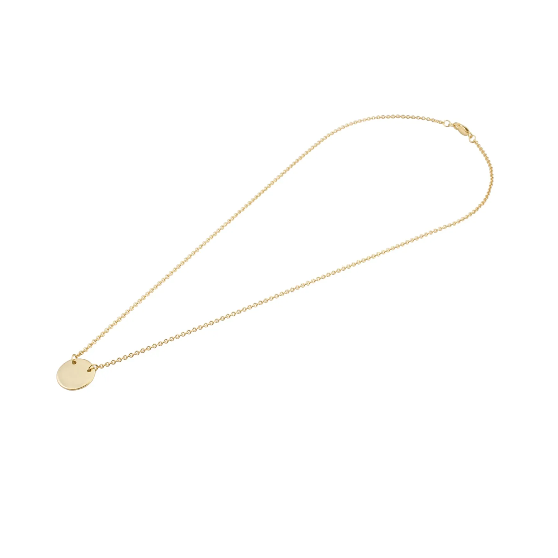 Personalised Plate Necklace | Solid Yellow Gold