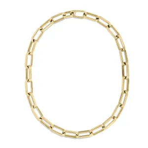 Roberto Coin Designer Gold 18K Yellow Gold Chunky Paperclip Chain Necklace