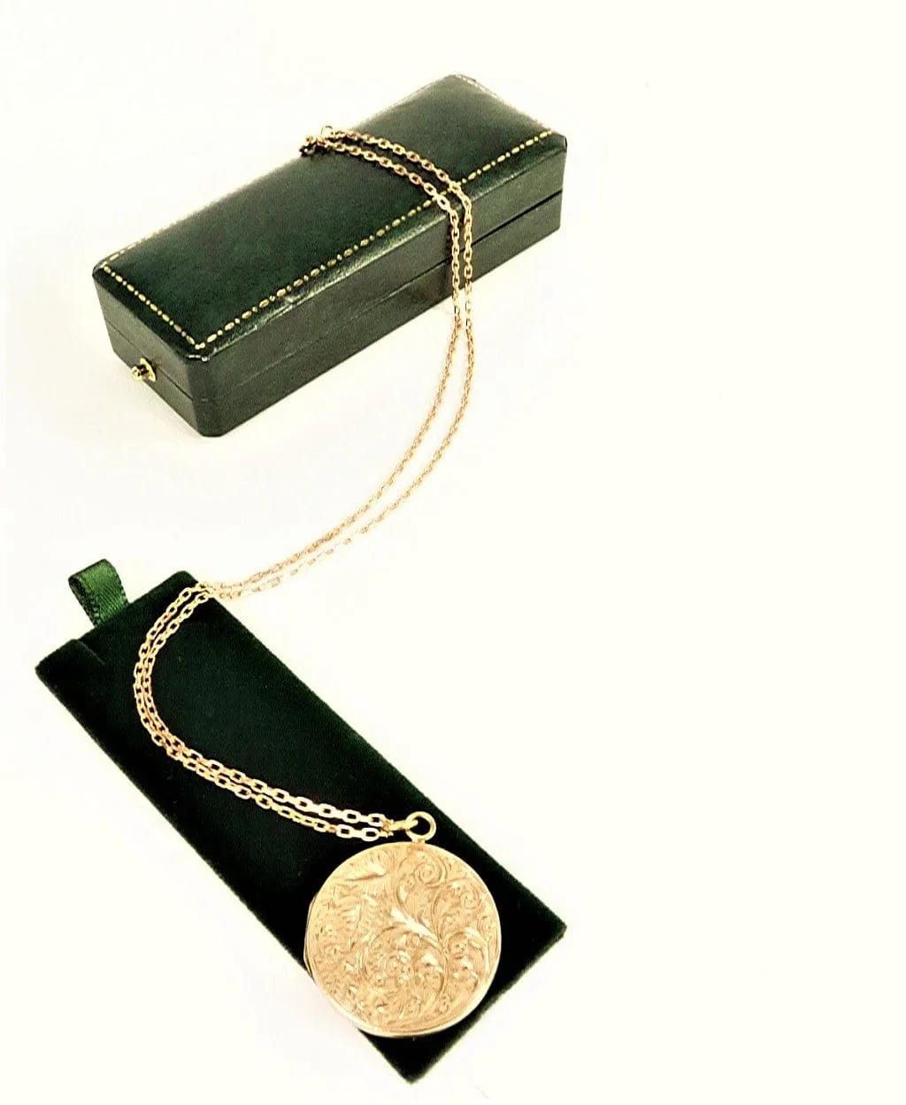 S Blanckensee & Son Fully Hallmarked Gold Locket 1908 On 9ct Gold Necklace