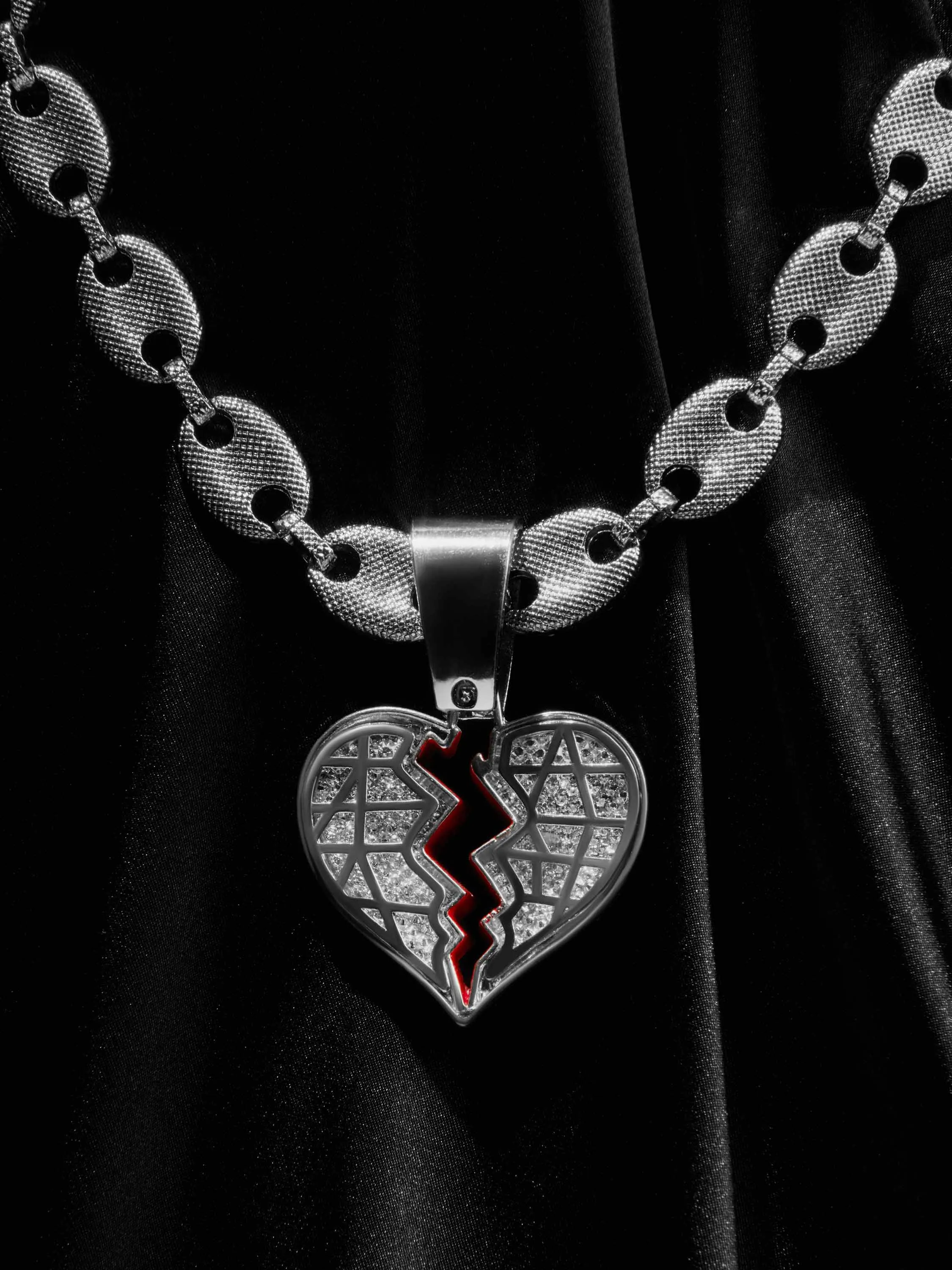 Thesupermade Heartbreak Hip-hop Necklace-1513