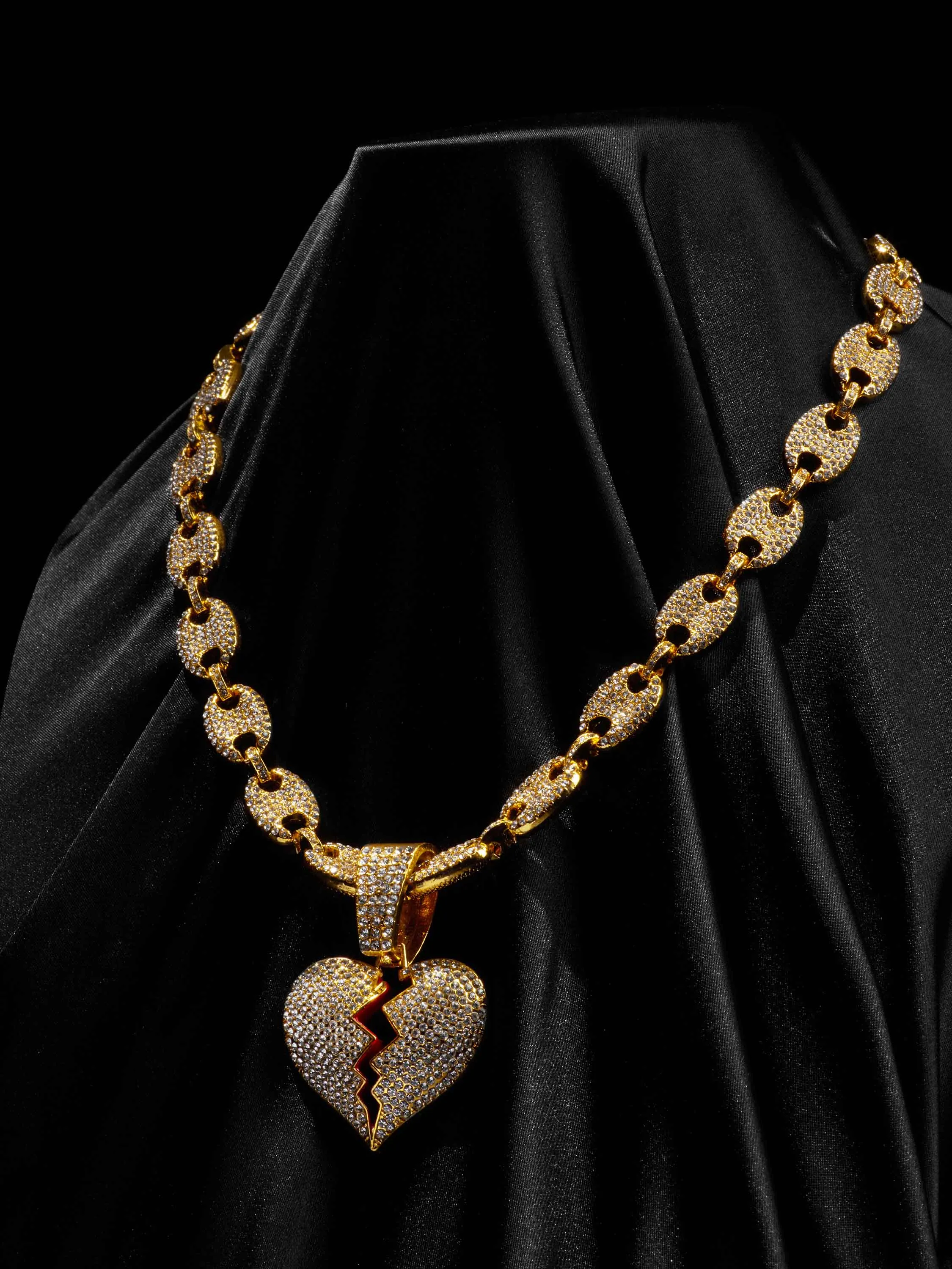 Thesupermade Heartbreak Hip-hop Necklace-1513