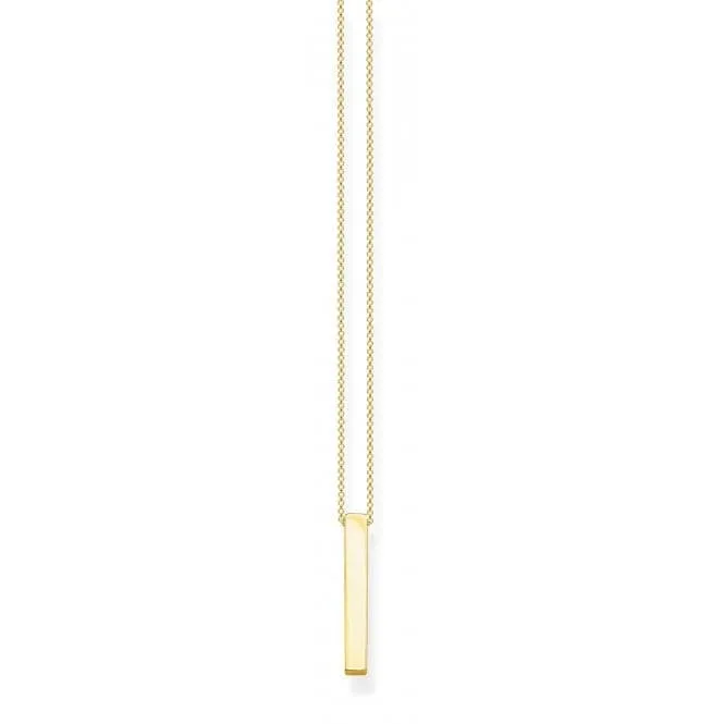 Thomas Sabo Gold Plated Engravable Necklace KE1907-413-39-L45v
