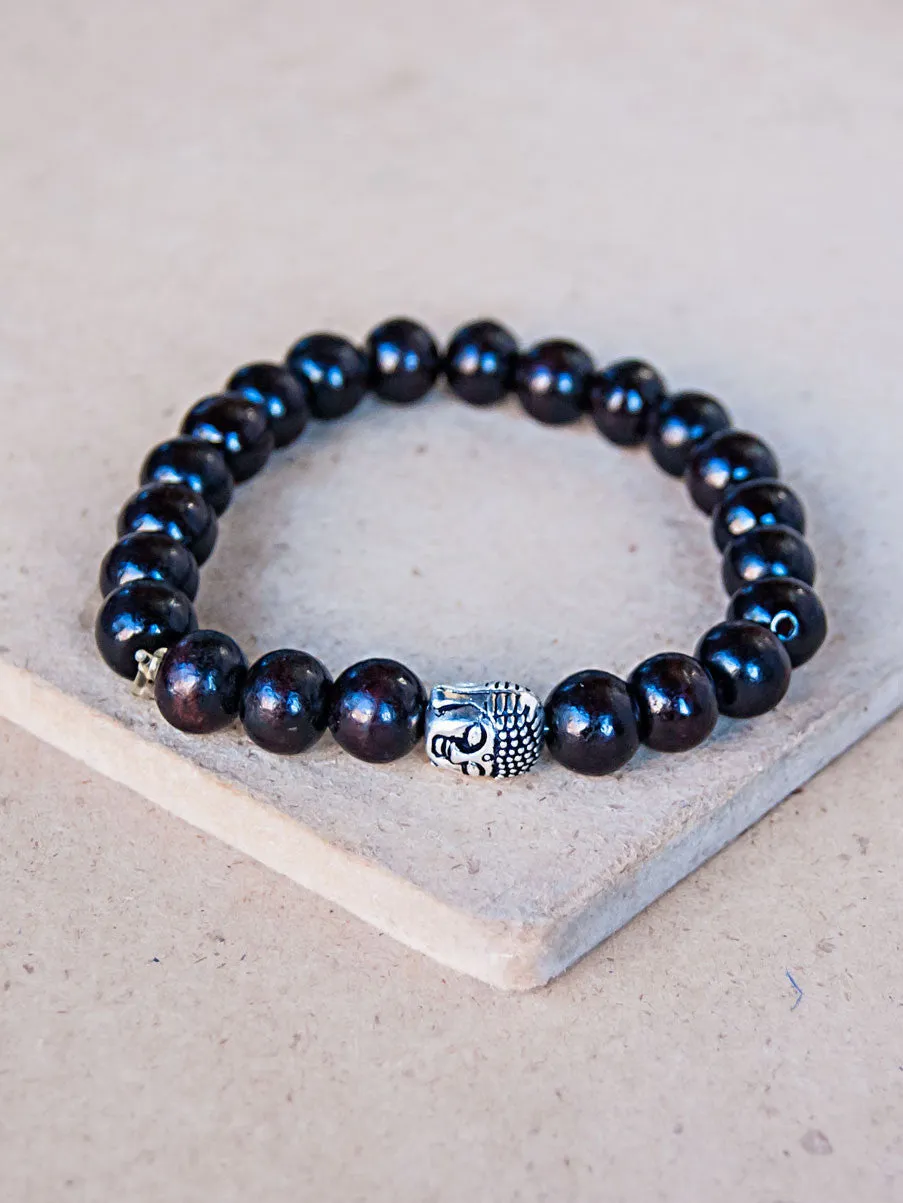 Tibetan Wood Buddha Buddhist Bracelet