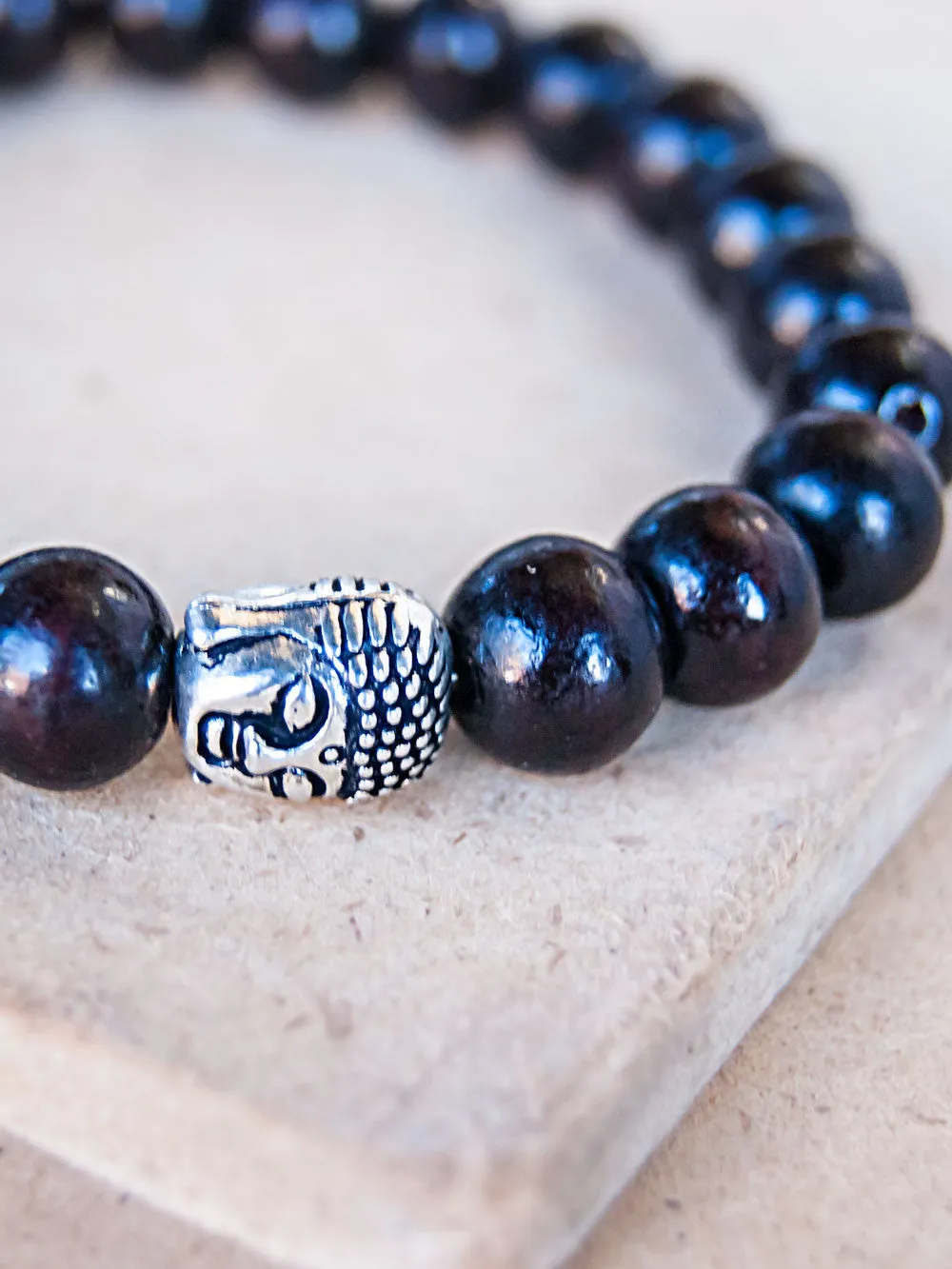 Tibetan Wood Buddha Buddhist Bracelet