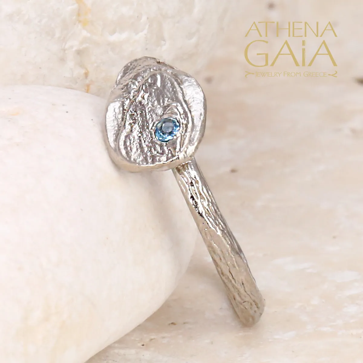 Topaz Pebble Drop Ring
